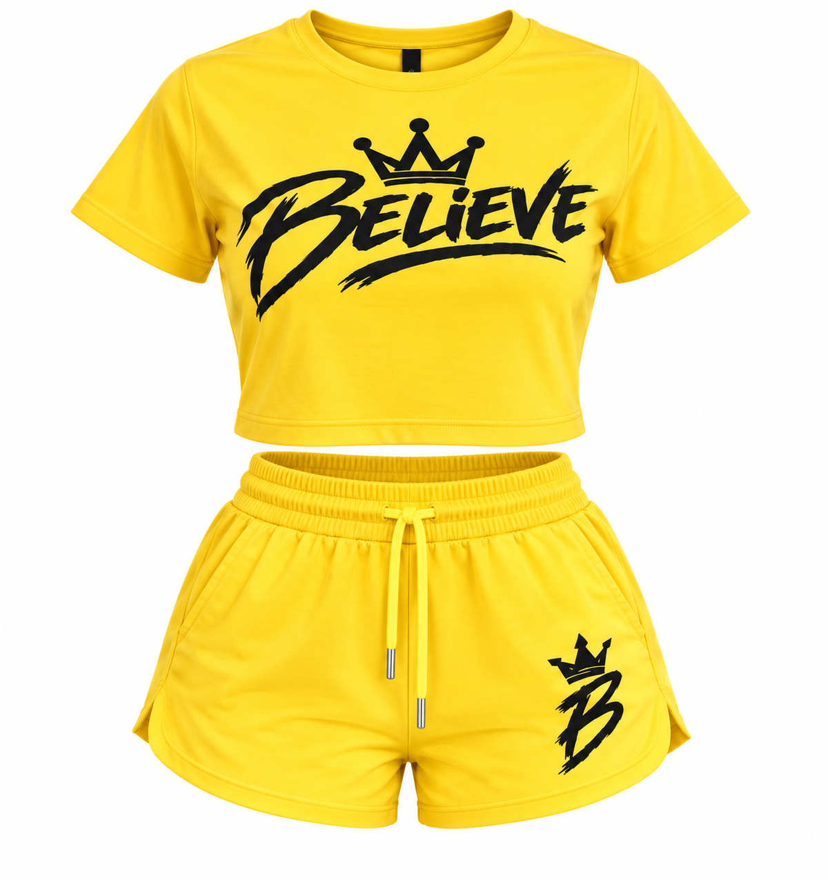 BELIEVE Crop Tee & Short Set